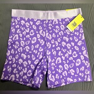 High-Rise Leopard Print Biker Shorts